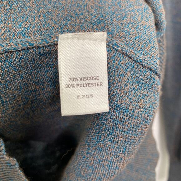 Trouve Blue Brown Oversized Cowl Neck Long Sleeve Sweater Women's Size 1 - Picture 5 of 8